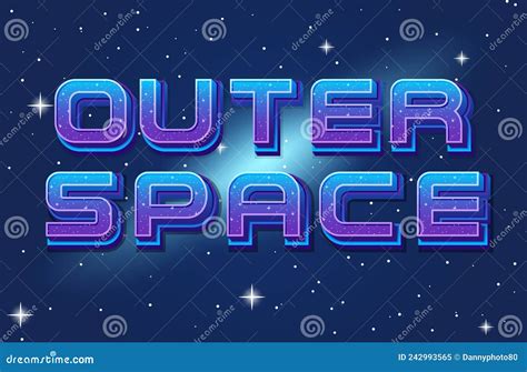 Outer Space Logo on Space Background Stock Vector - Illustration of ...