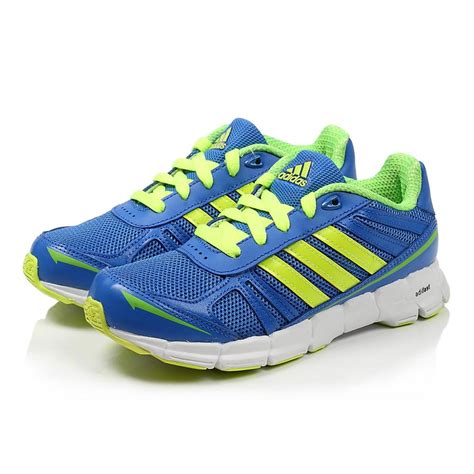 Adidas Kids AdiFast Running Shoes - Blue/Lime - Tennisnuts.com