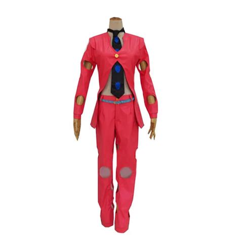 JoJo's Bizarre Adventure Anime Pannacotta Fugo Cosplay Red Costume - AllCosplay.com