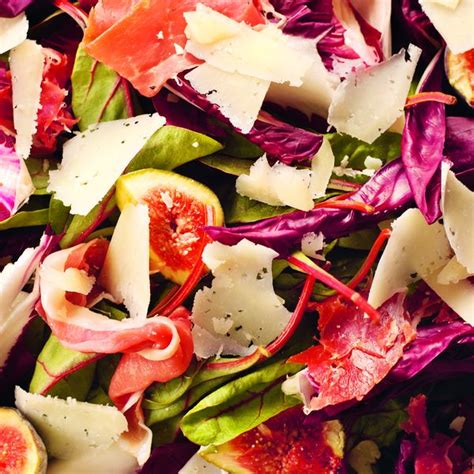 Red-Leaf, Fig and Serrano Ham Salad - The Happy Foodie