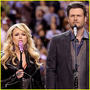 Miranda Lambert & Blake Shelton: Super Bowl Duet! | Blake Shelton, Miranda Lambert | Just Jared ...