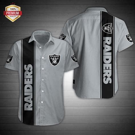 Las Vegas Raiders Casual Button-Down Shirt - RobinPlaceFabrics