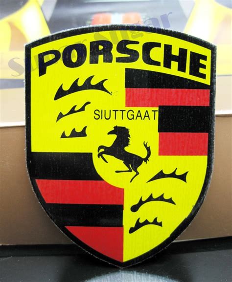 Porsche Car Badge Aluminium Sticker Decal | eBay