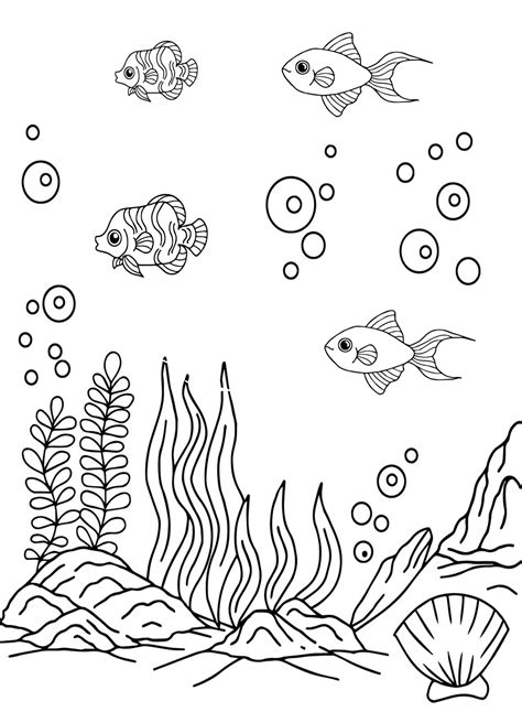 Coral reef Coloring Page - Free Printable Coloring Pages