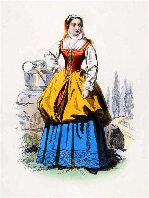 French Milkmaid of Bagnolet costume 1680. | World4