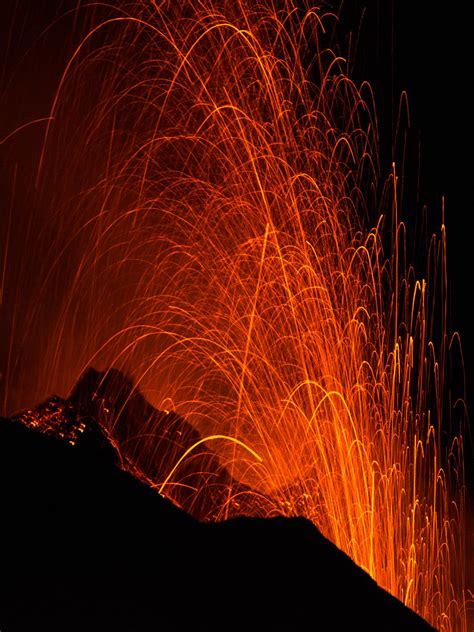 Lava Fountain | Small lava fountain at Mount Stromboli, Ital… | kuhnmi | Flickr