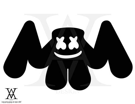 Dj Marshmello Logo Silhouette Clipart Vector. INSTANT - Etsy Singapore