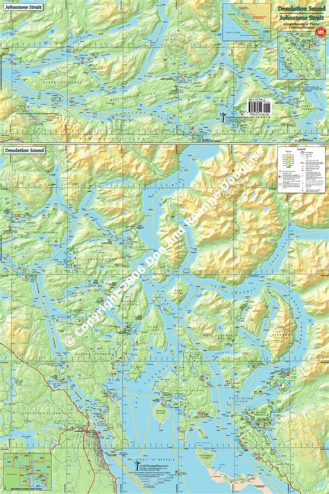 Desolation Sound & Johnstone Strait Cruise Route Planning Map - Captain's Supplies