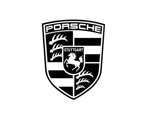 Porsche Logo Brand Symbol Black Design German Car Automobile Vector Illustration 20500706 Vector ...