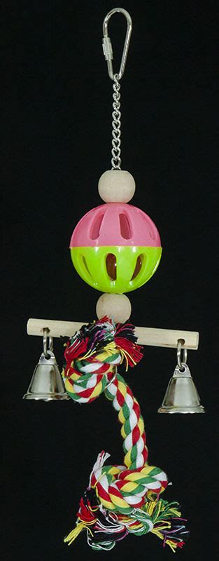 BALL BELL ROPE BIRD TOY - SOUTH AUSTRALIAN BIRD COMPANY