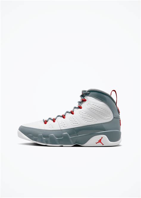 Air Jordan 9 Retro - White/Fire Red-Cool Grey