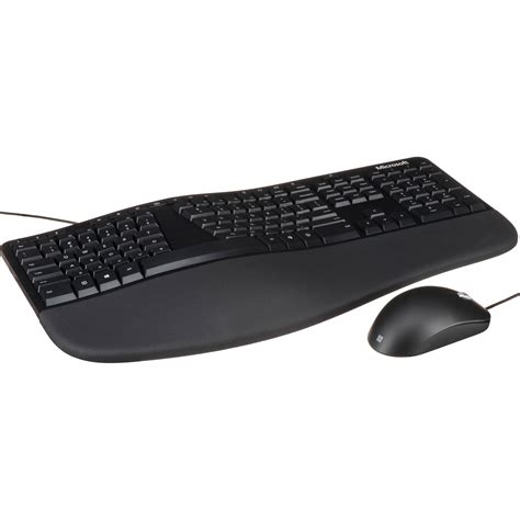 Microsoft USB Wired Ergonomic Keyboard and Mouse RJU-00001 B&H