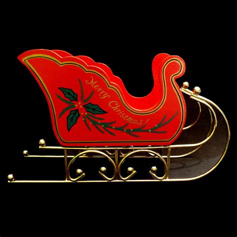 Wooden Christmas Sleigh Vintage Inspired Design Wood with Metal Runners | eBay | Christmas ...