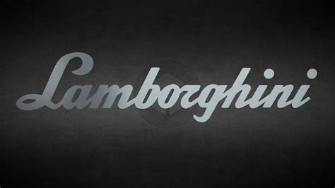 Lamborghini - Text Logo - Download Free 3D model by NFX702 [5da3a5b ...