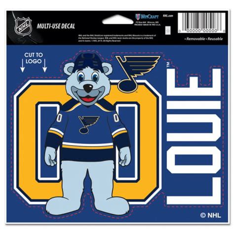 St Louis Blues Mascot Louie 5" X 6" Multi-Use Decal - Walmart.com ...