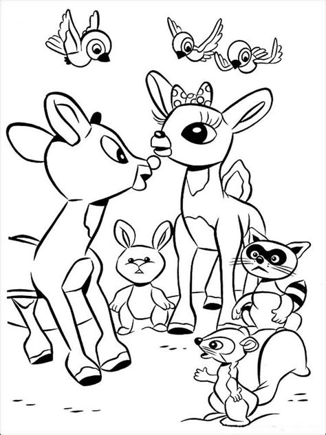 Rudolph coloring pages