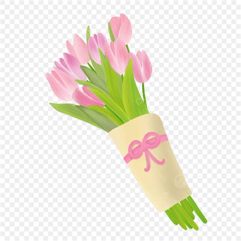 Tulip Bouquet PNG Picture, Pink Tulips Bouquet, Pink, Tulips, Tulip PNG Image For Free Download