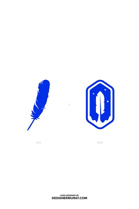 Aerospace Rocket Company Blue Origin Feather Logo Mark Redesign ...