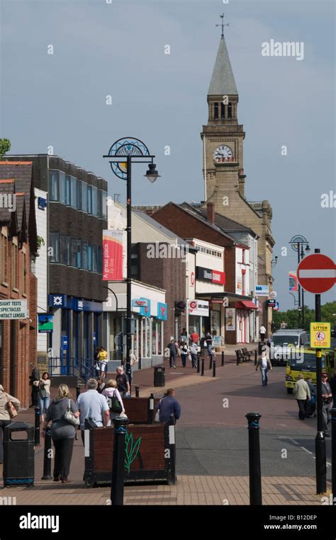 Market Street, looking towards the tower of the Town Hall, Chorley town ...