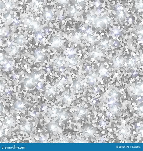 Silver Glitter Texture, Seamless Sequins Pattern Stock Vector - Illustration of diamond, crystal ...