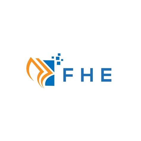 FHE credit repair accounting logo design on white background. FHE creative initials Growth graph ...