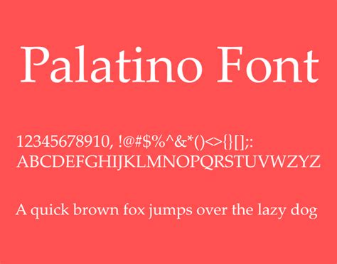 Palatino Font Free - Free Fonts