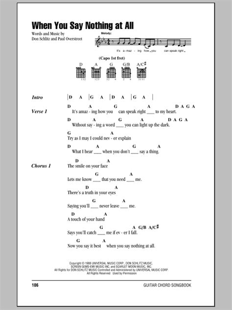 When You Say Nothing At All by Alison Krauss & Union Station - Guitar Chords/Lyrics - Guitar ...