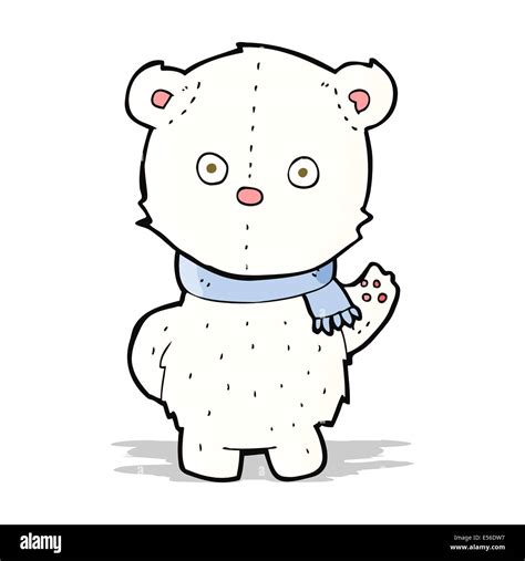 cartoon waving polar bear cub Stock Vector Image & Art - Alamy