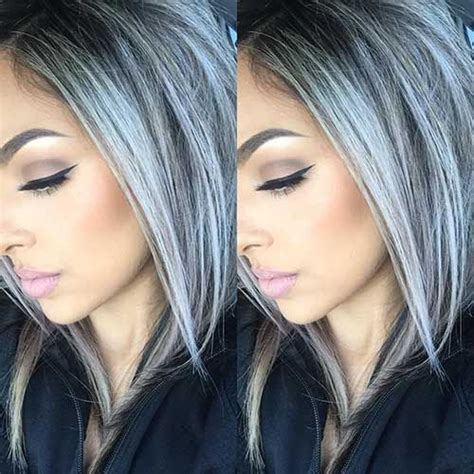 25 New Gray Hair Color | Gray hair highlights, Grey ombre hair, Grey ...