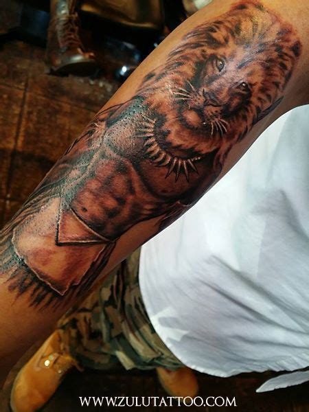 Lion of the Tribe of Judah tattoo by Zulu at Zulu Tattoo LA. Afro Tattoo, Aa Tattoos, Lion ...