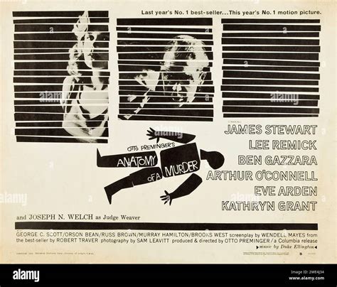 Anatomy of a Murder (Columbia, 1959) vintage film poster - Alfred Hitchcock - James Stewart, Lee ...