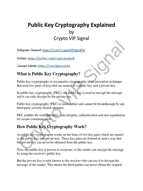 Public Key Cryptography Explained | PDF