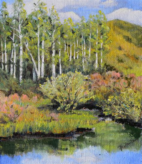 Fine art painting aspen trees fall tree paintings oil | Etsy