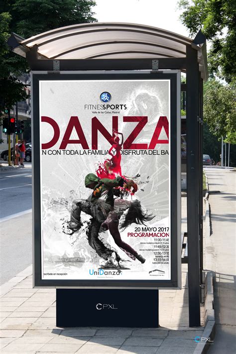 Cartel publicitario para escuela de baile profesional - Unidanza (Fitness Sports Valle de las ...