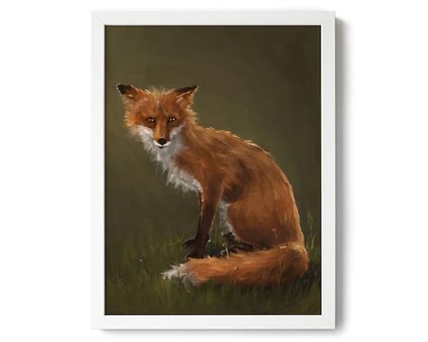 Forest Fox Oil Painting Giclée Art Print - Etsy