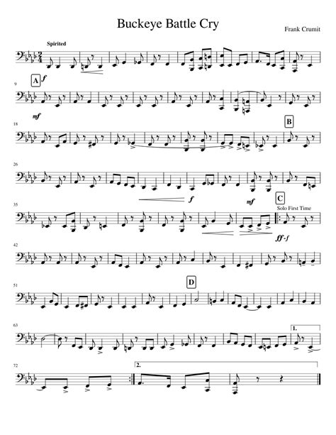 Buckeye Battle Cry Sheet music for Piano | Download free in PDF or MIDI | Musescore.com