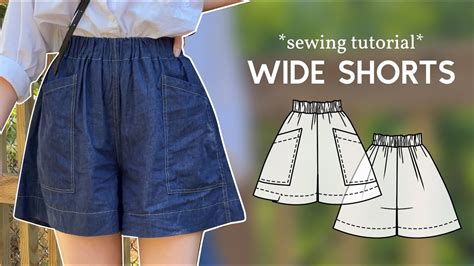 DIY Easy Wide Shorts w/Pockets! (with PDF Sewing Pattern) - YouTube