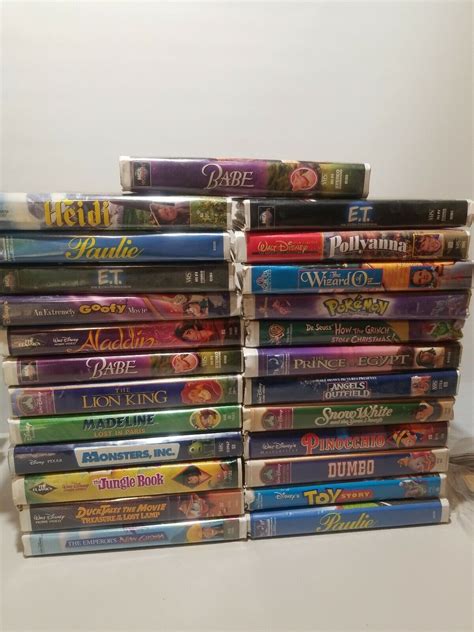 Lot of 25 Classic Disney, MCA, DreamWorks, Warner Bros. VHS Movies ...