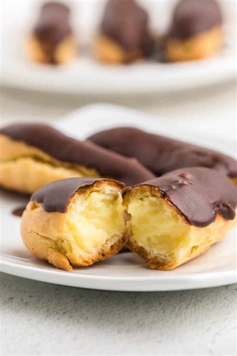 Homemade Classic Chocolate Eclairs l Spoonful of Flavor