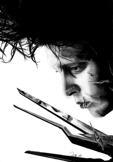 Johnny Depp as Edward Scissorhands | Pencil Drawing by Joji Soma ...