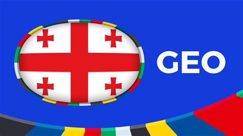 Georgia flag stylized for European football tournament qualification ...