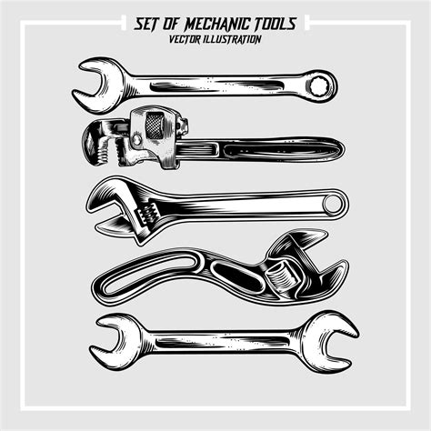 Set of mechanic tools illustration 1937240 Vector Art at Vecteezy