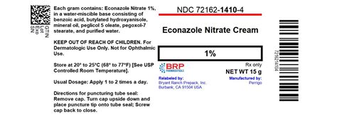 Econazole Nitrate Cream, 1%