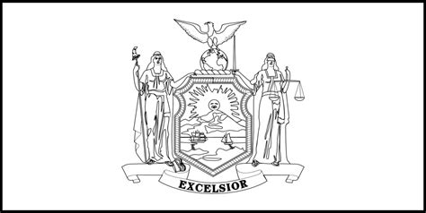 Effortfulg: New York State Flag Coloring Pages