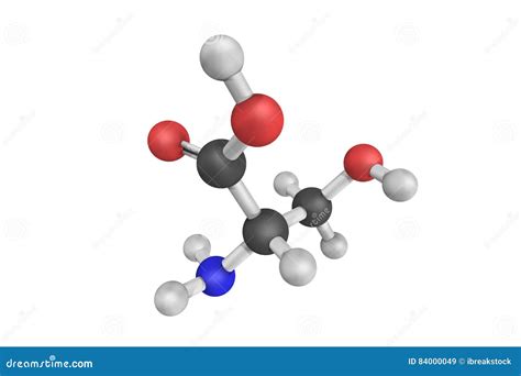 3d Structure of Serine Abbreviated As Ser or S Encoded Stock ...