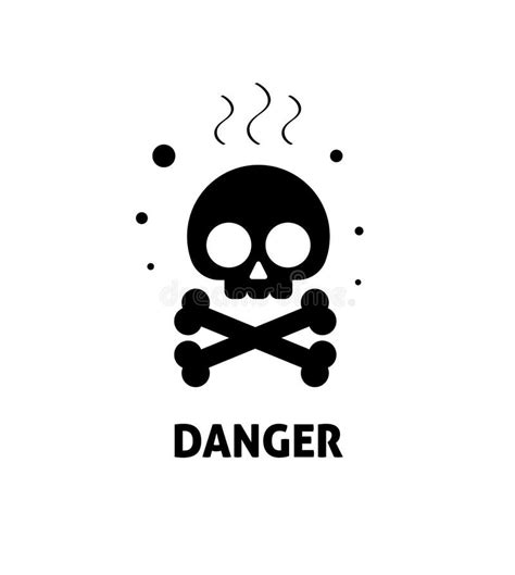 Chemical Hazard Sign Vector Illustration, Flat Cartoon Toxic Risk Dangerous Zone Symbol ...