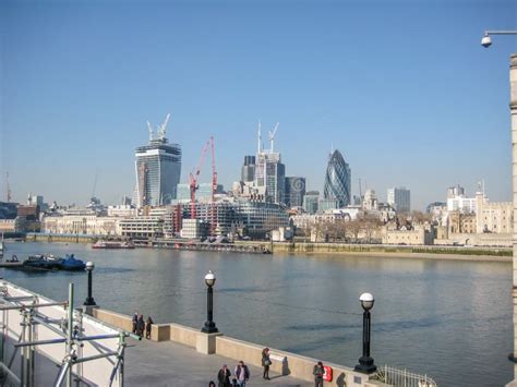 View of the Banks of the River Thames, in London, UK Editorial Photo ...