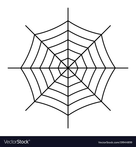 Spiderweb icon isolated on white background Vector Image