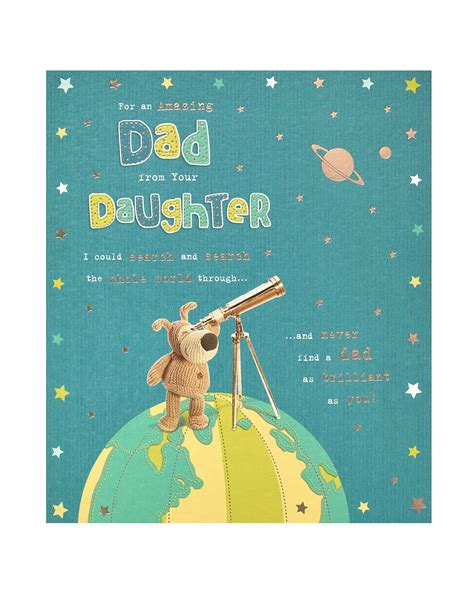 Buy Boofle Dad from Daughter Birthday Card - Cute Birthday Card for Him ...