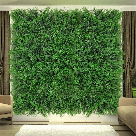 Livingandhome Garden Artificial Plant Wall Panel Faux Grass Wall Plants ...